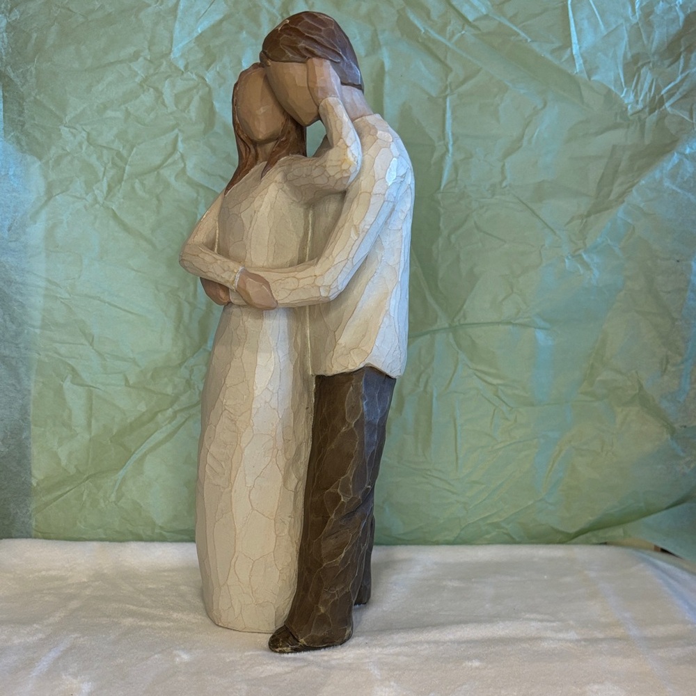 Willow Tree Embrace Sculpture - Together 2000 Cream, Brown - Picture 3 of 17